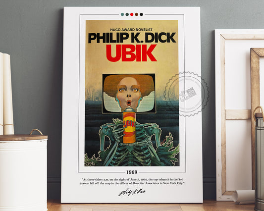 Ubik Book Cover Poster | Philip K Dick, Ubik Poster, Ubik Print, Book Posters, Book Prints, Canvas Wall Art, Book Art, Book Lover Gift