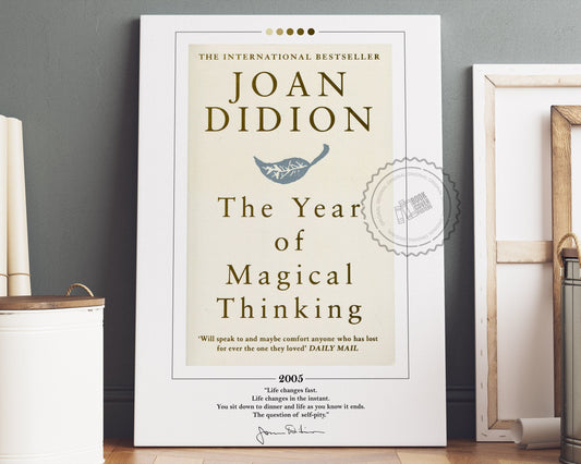 The Year of Magical Thinking Book Cover Poster | Joan Didion, The Year of Magical Thinking Poster, Book Posters, Book Art, Book Lover Gift