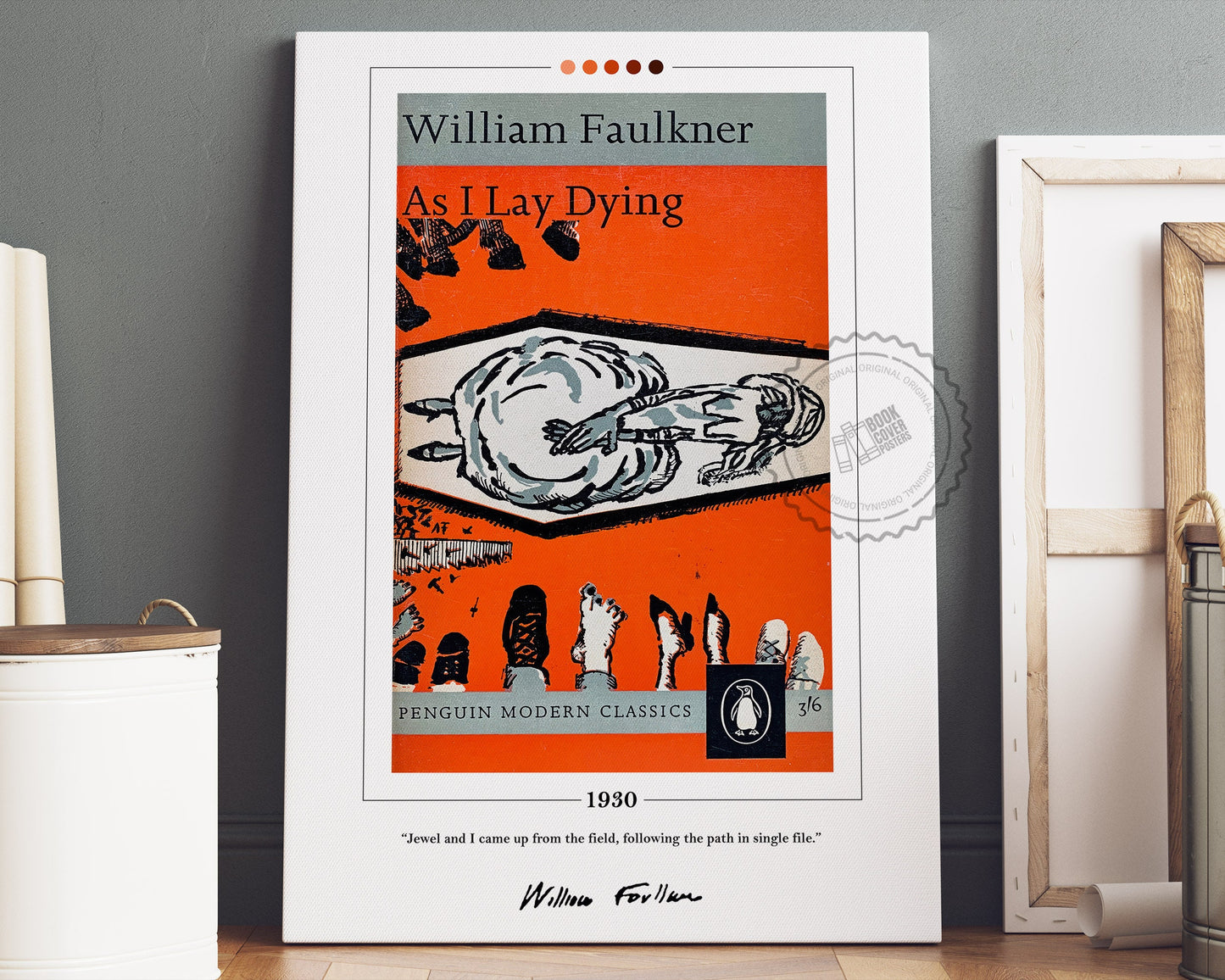 As I Lay Dying Book Cover Poster | William Faulkner, As I Lay Dying Poster, Book Posters, Canvas Wall Art, Book Art, Book Lover Gift