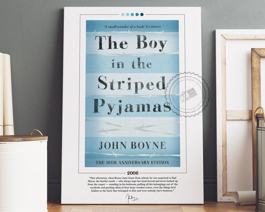 The Boy in the Striped Pyjamas Book Cover Poster | John Boyne, The Boy in the Striped Pyjamas Poster, Book Poster, Book Art, Canvas Wall Art