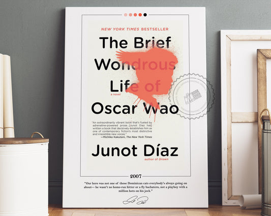 The Brief Wondrous Life of Oscar Wao Book Cover Poster | Junot Diaz, The Brief Wondrous Life of Oscar Wao Poster, Book Posters, Book Art