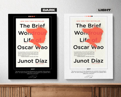 The Brief Wondrous Life of Oscar Wao Book Cover Poster | Junot Diaz, The Brief Wondrous Life of Oscar Wao Poster, Book Posters, Book Art