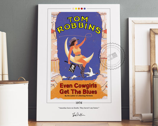 Even Cowgirls Get the Blues Book Cover Poster | Tom Robbins, Even Cowgirls Get the Blues Poster, Book Posters, Book Art, Book Lover Gift