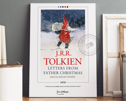 Letters from Father Christmas Book Cover Poster | J. R. R. Tolkien, Letters from Father Christmas Poster, Book Posters, Canvas Wall Art