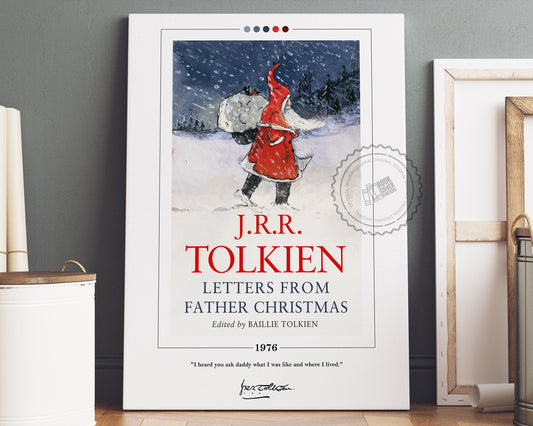Letters from Father Christmas Book Cover Poster | J. R. R. Tolkien, Letters from Father Christmas Poster, Book Posters, Canvas Wall Art