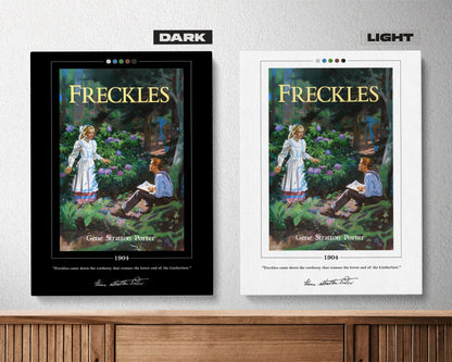 Freckles Book Cover Poster | Gene Stratton Porter, Freckles Poster, Freckles Print, Book Posters, Canvas Wall Art, Book Art, Book Lover Gift