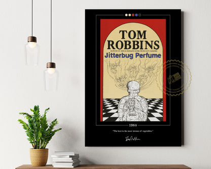 Jitterbug Perfume Book Cover Poster | Tom Robbins, Jitterbug Perfume Poster, Jitterbug Perfume Print, Book Poster, Book Art, Book Lover Gift
