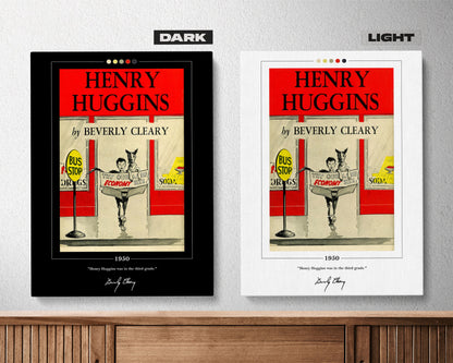 Henry Huggins Book Cover Poster | Beverly Cleary, Henry Huggins Poster, Henry Huggins Print, Book Posters, Canvas Wall Art, Book Lover Gift