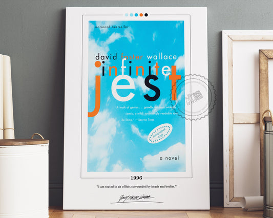 Infinite Jest Book Cover Poster | David Foster Wallace, Infinite Jest Poster, Book Posters, Canvas Wall Art, Book Art, Book Lover Gift