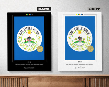The Little House Book Cover Poster | Virginia Lee Burton, The Little House Poster, Book Posters, Canvas Wall Art, Book Art, Book Lover Gift