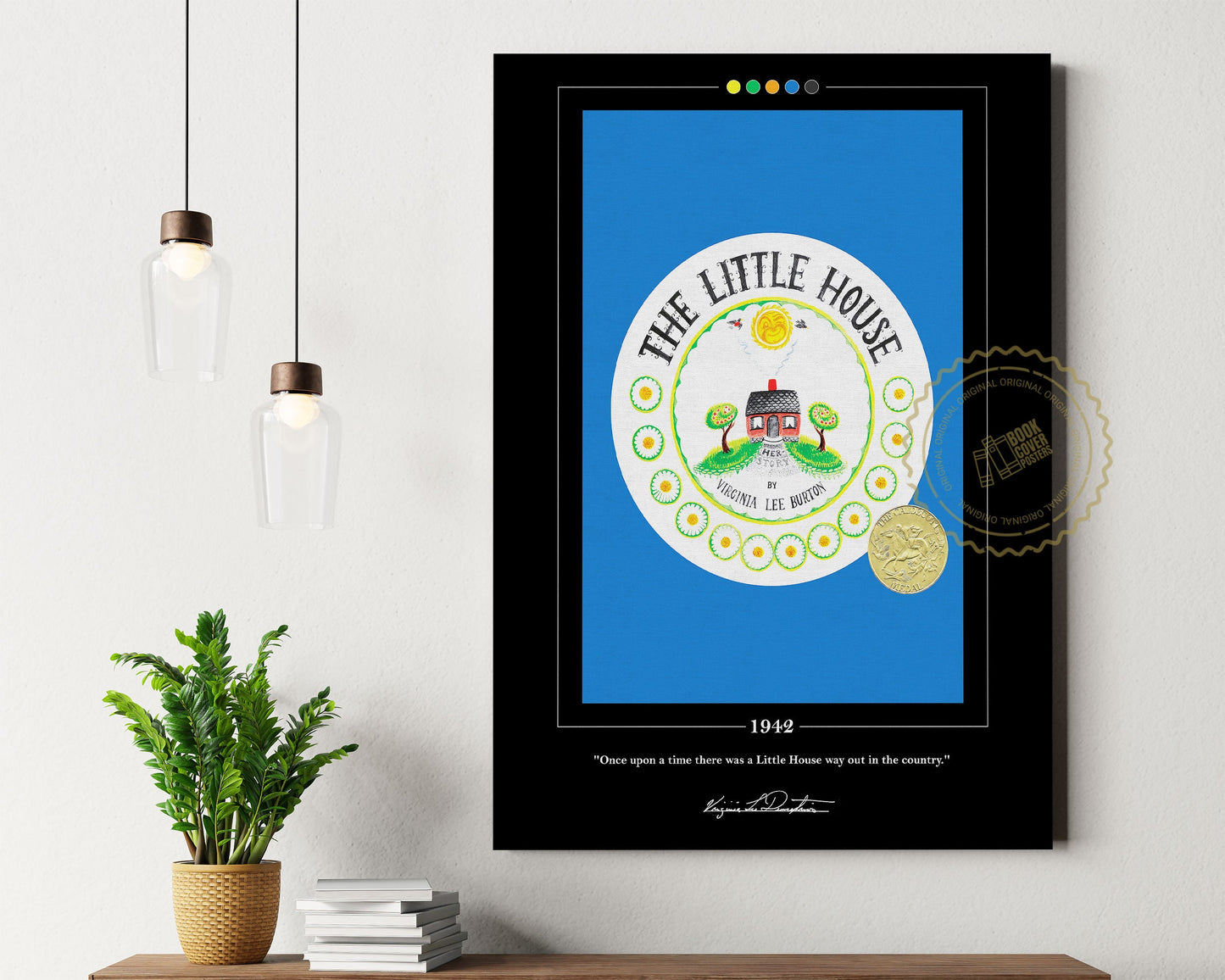 The Little House Book Cover Poster | Virginia Lee Burton, The Little House Poster, Book Posters, Canvas Wall Art, Book Art, Book Lover Gift