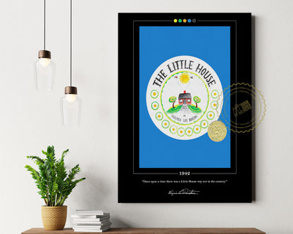 The Little House Book Cover Poster | Virginia Lee Burton, The Little House Poster, Book Posters, Canvas Wall Art, Book Art, Book Lover Gift