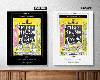 Miss Nelson is Missing Book Cover Poster | Harry Allard, Miss Nelson is Missing Poster, Book Posters, Canvas Wall Art, Book Lover Gift