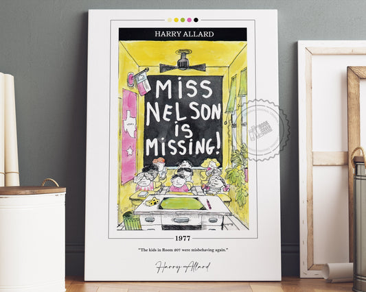 Miss Nelson is Missing Book Cover Poster | Harry Allard, Miss Nelson is Missing Poster, Book Posters, Canvas Wall Art, Book Lover Gift