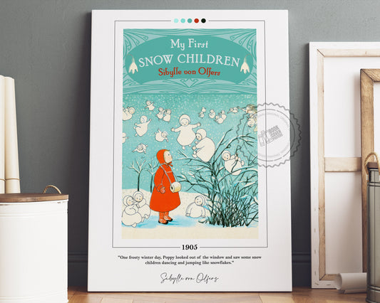 My First Snow Children Book Cover Poster | Sibylle von Olfers, My First Snow Children Poster, Book Posters, Canvas Wall Art, Book Lover Gift