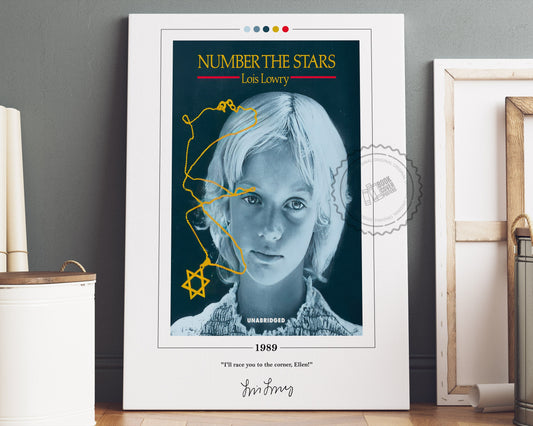Number the Stars Book Cover Poster | Lois Lowry, Number the Stars Poster, Book Posters, Canvas Wall Art, Book Art, Book Lover Gift