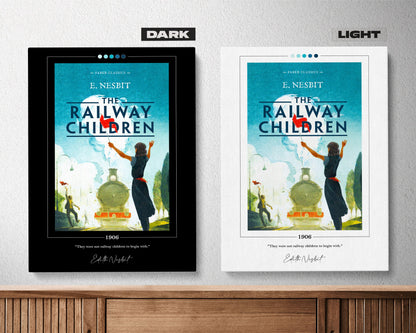 The Railway Children Book Cover Poster | E. Nesbit, The Railway Children Poster, Book Posters, Book Art, Canvas Wall Art, Book Lover Gift