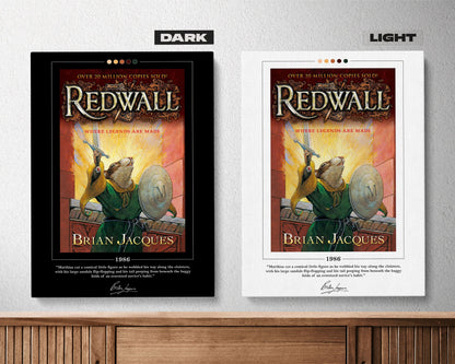 Redwall Book Cover Poster | Brian Jacques, Redwall Poster, Redwall Print, Book Posters, Book Art, Canvas Wall Art, Book Lover Gift