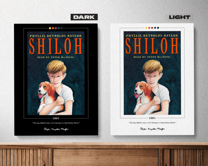 Shiloh Book Cover Poster | Phyllis Reynolds Naylor, Shiloh Poster, Shiloh Print, Book Posters, Canvas Wall Art, Book Art, Book Lover Gift