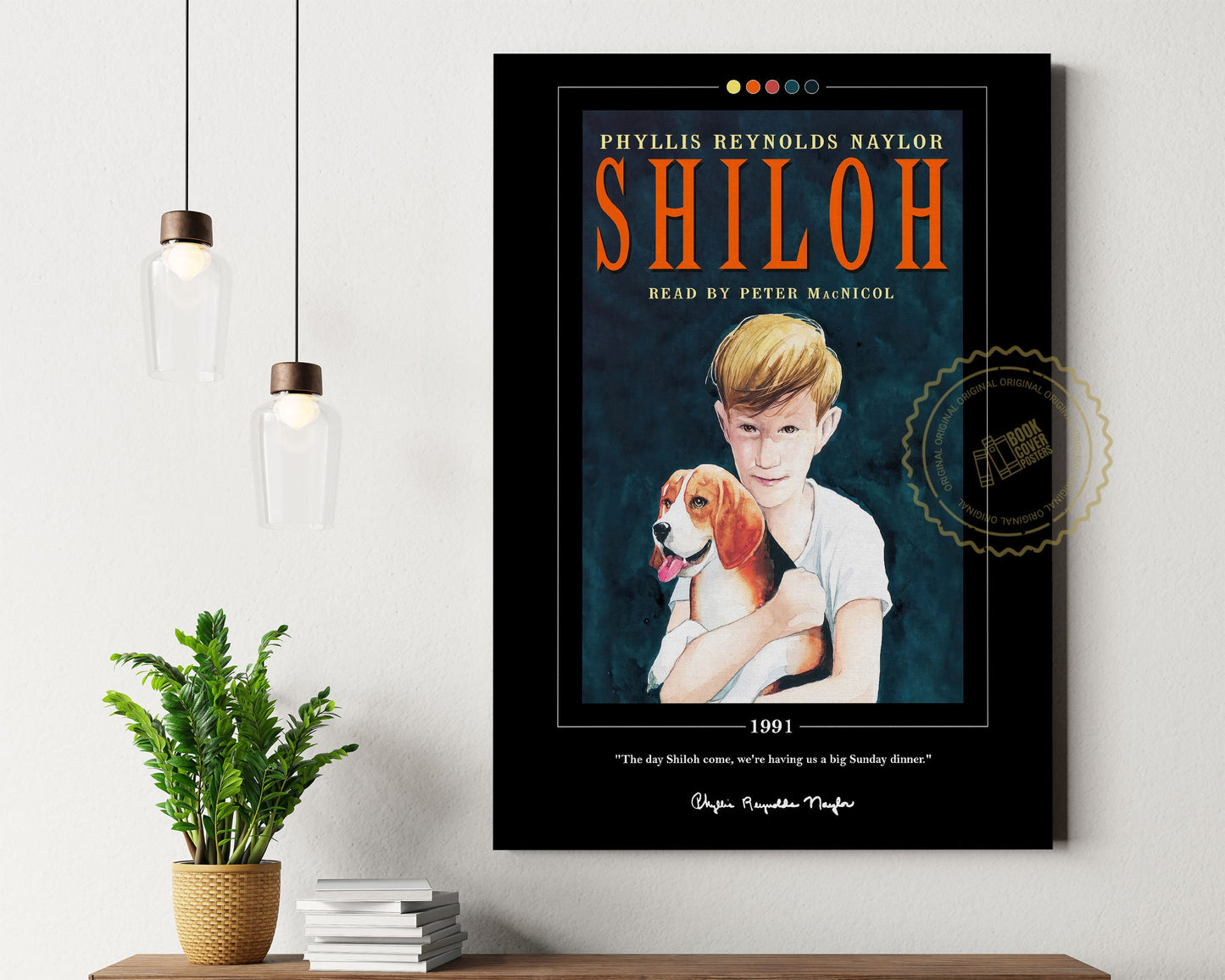 Shiloh Book Cover Poster | Phyllis Reynolds Naylor, Shiloh Poster, Shiloh Print, Book Posters, Canvas Wall Art, Book Art, Book Lover Gift