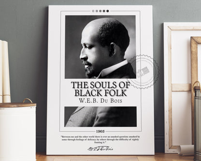 The Souls of Black Folk Book Cover Poster | W. E. B. Du Bois, The Souls of Black Folk Poster, Book Posters, Canvas Wall Art, Book Lover Gift