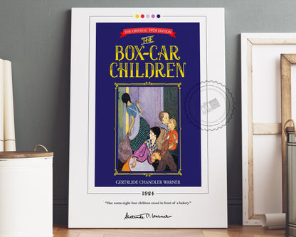 The Boxcar Children Book Cover Poster | Gertrude Chandler Warner, The Boxcar Children Poster, Book Posters, Canvas Wall Art, Book Lover Gift