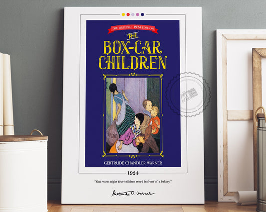 The Boxcar Children Book Cover Poster | Gertrude Chandler Warner, The Boxcar Children Poster, Book Posters, Canvas Wall Art, Book Lover Gift