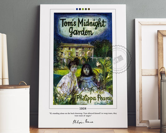 Tom's Midnight Garden Book Cover Poster | Philippa Pearce, Tom's Midnight Garden Poster, Book Posters, Canvas Wall Art, Book Lover Gift