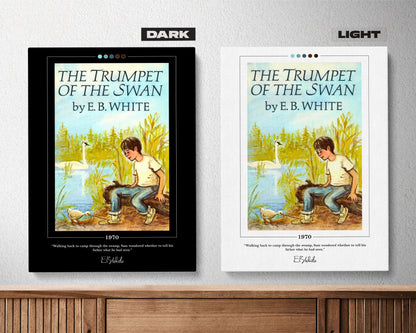 The Trumpet of the Swan Book Cover Poster | E. B. White, The Trumpet of the Swan Poster, Book Posters, Canvas Wall Art, Book Lover Gift