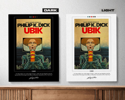 Ubik Book Cover Poster | Philip K Dick, Ubik Poster, Ubik Print, Book Posters, Book Prints, Canvas Wall Art, Book Art, Book Lover Gift