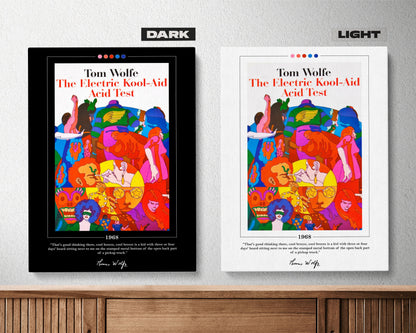 The Electric Kool-Aid Acid Test Book Cover Poster | Tom Wolfe, The Electric Kool-Aid Acid Test Poster, Book Posters, Book Lover Gift