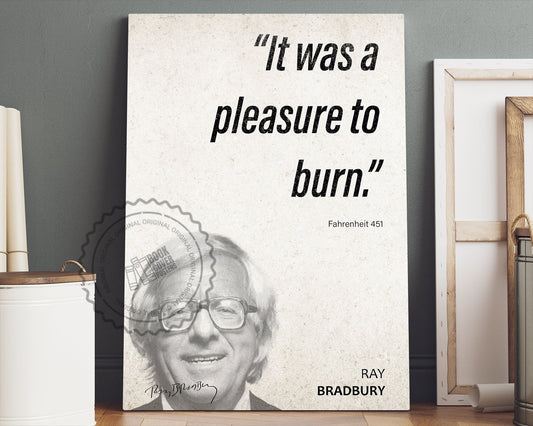 Ray Bradbury Quote Wall Art | Fahrenheit 451 Quote Poster, Quote Print, Quote Art, Book Quote, Canvas Wall Art, Book Lover Gift