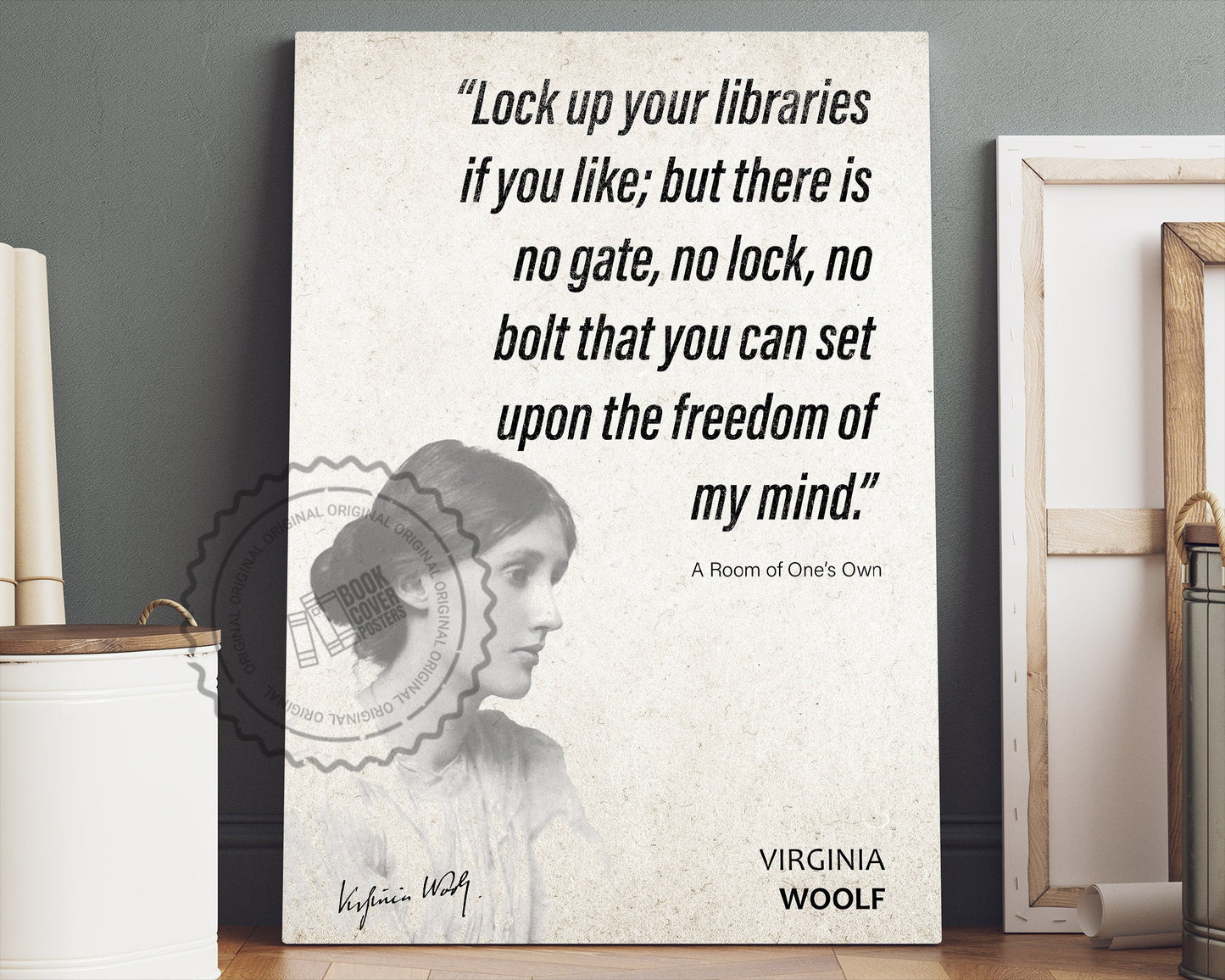 Virginia Woolf Quote Wall Art | "Libraries" A Room of One's Own Quote Poster, Quote Print, Quote Art, Book Quotes, Book Lover Gift