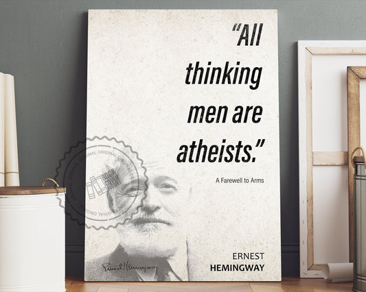Ernest Hemingway Quote Wall Art | A Farewell to Arms Quote Poster, Quote Print, Quote Art, Book Quote, Canvas Wall Art, Book Lover Gift
