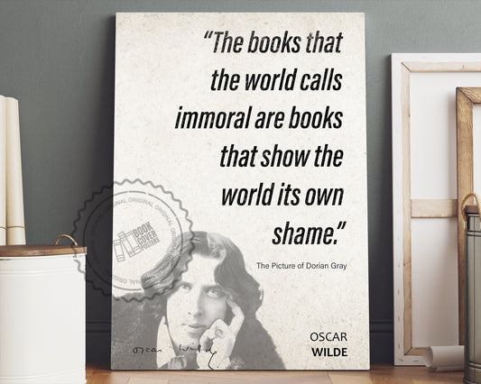 Oscar Wilde Quote Wall Art | The Picture of Dorian Gray Quote Poster, Quote Print, Quote Art, Book Quote, Canvas Wall Art, Book Lover Gift
