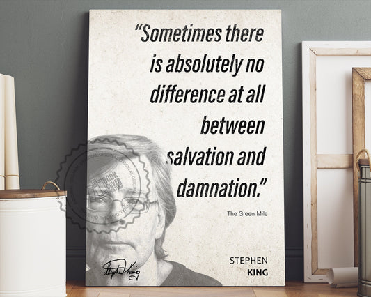 Stephen King Quote Wall Art | The Green Mile Quote Poster, Quote Print, Quote Art, Book Quote, Canvas Wall Art, Book Lover Gift