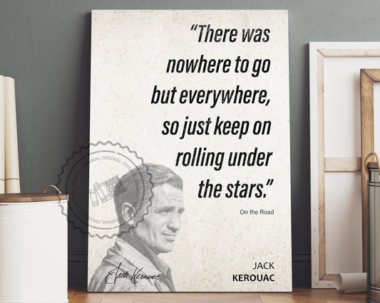 Jack Kerouac Quote Wall Art | "The Stars" On the Road Quote Poster, Quote Print, Quote Art, Book Quotes, Canvas Wall Art, Book Lover Gift