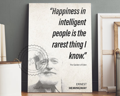 Ernest Hemingway Quote Wall Art | The Garden of Eden Quote Poster, Quote Print, Quote Art, Book Quotes, Canvas Wall Art, Book Lover Gift
