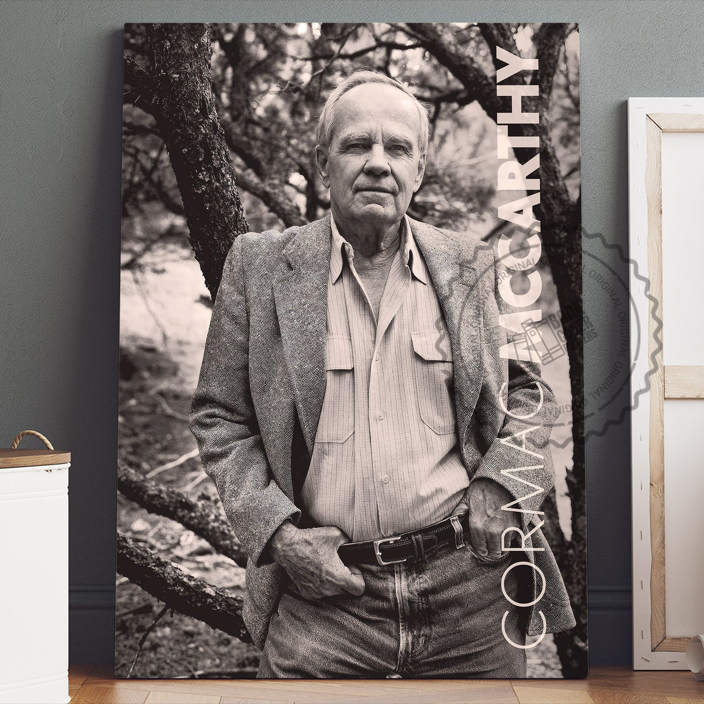 Cormac McCarthy Poster Canvas Wall Art, Book Lover Gifts, Gifts for Readers, Bookish Gifts, Bookworm Gifts, Library Decor
