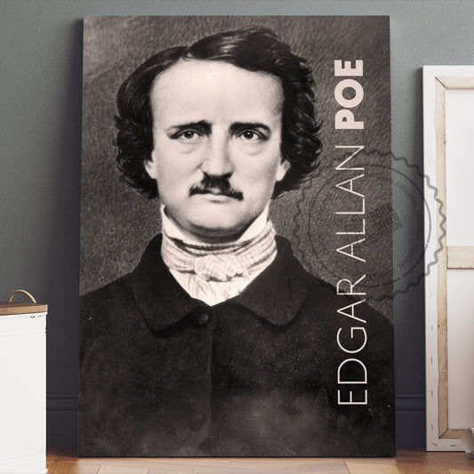 Edgar Allan Poe Poster Canvas Wall Art, Book Lover Gifts, Gifts for Readers, Bookish Gifts, Bookworm Gifts, Library Decor