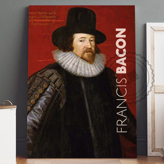 Francis Bacon Poster Canvas Wall Art, Book Lover Gifts, Gifts for Readers, Bookish Gifts, Bookworm Gifts, Library Decor