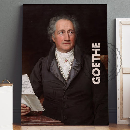 Johann Wolfgang von Goethe Poster Canvas Wall Art, Book Lover Gifts, Gifts for Readers, Bookish Gifts, Bookworm Gifts, Library Decor