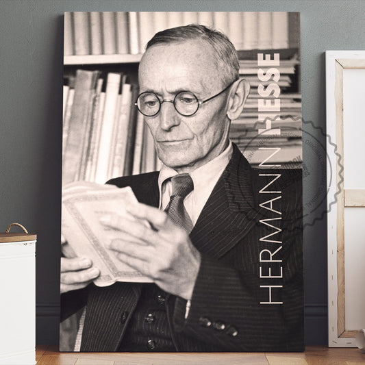 Hermann Hesse Poster Canvas Wall Art, Book Lover Gifts, Gifts for Readers, Bookish Gifts, Bookworm Gifts, Library Decor