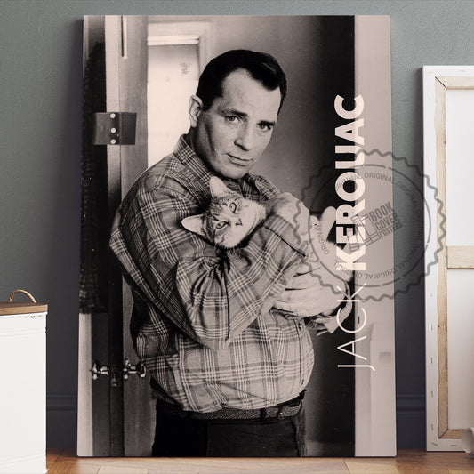 Jack Kerouac Poster Canvas Wall Art, Book Lover Gifts, Gifts for Readers, Bookish Gifts, Bookworm Gifts, Library Decor