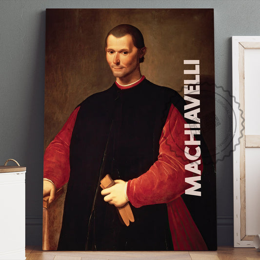 Niccolo Machiavelli Poster Canvas Wall Art, Book Lover Gifts, Gifts for Readers, Bookish Gifts, Bookworm Gifts, Library Decor