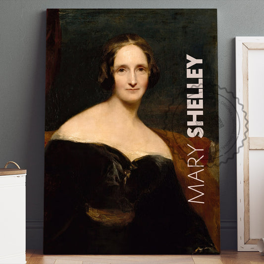 Mary Shelley Poster Canvas Wall Art, Book Lover Gifts, Gifts for Readers, Bookish Gifts, Bookworm Gifts, Library Decor