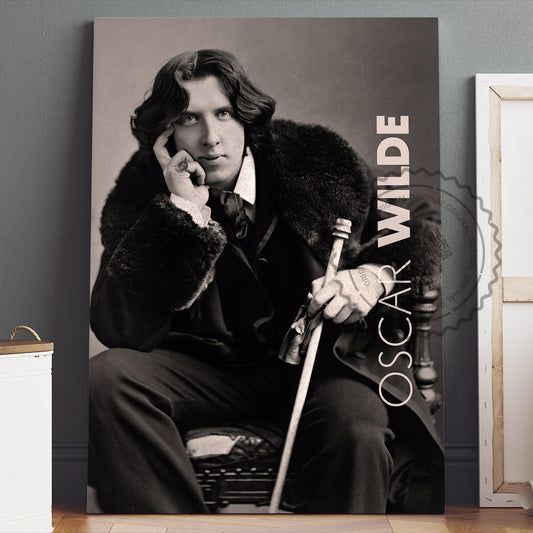 Oscar Wilde Poster Canvas Wall Art, Book Lover Gifts, Gifts for Readers, Bookish Gifts, Bookworm Gifts, Library Decor