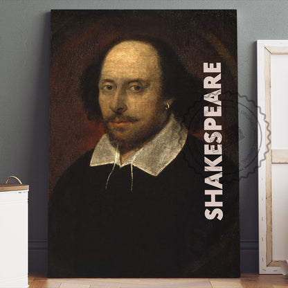 William Shakespeare Poster Canvas Wall Art, Book Lover Gifts, Gifts for Readers, Bookish Gifts, Bookworm Gifts, Library Decor