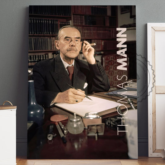 Thomas Mann Poster Canvas Wall Art, Book Lover Gifts, Gifts for Readers, Bookish Gifts, Bookworm Gifts, Library Decor