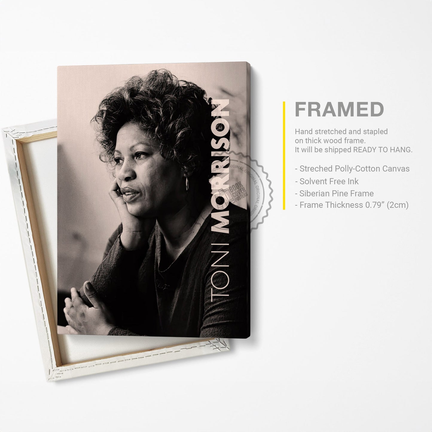 Toni Morrison Poster Canvas Wall Art, Book Lover Gifts, Gifts for Readers, Bookish Gifts, Bookworm Gifts, Library Decor
